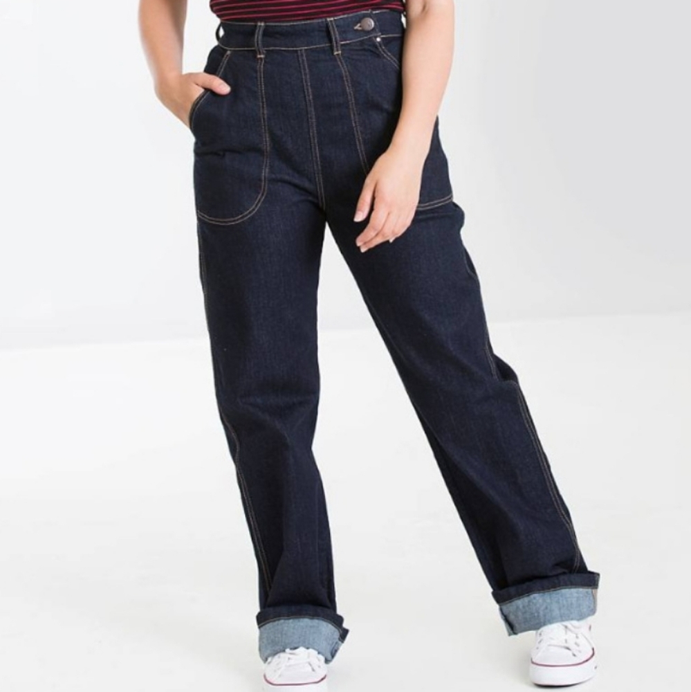 Hell Bunny Weston Jeans uk10 medium wash
